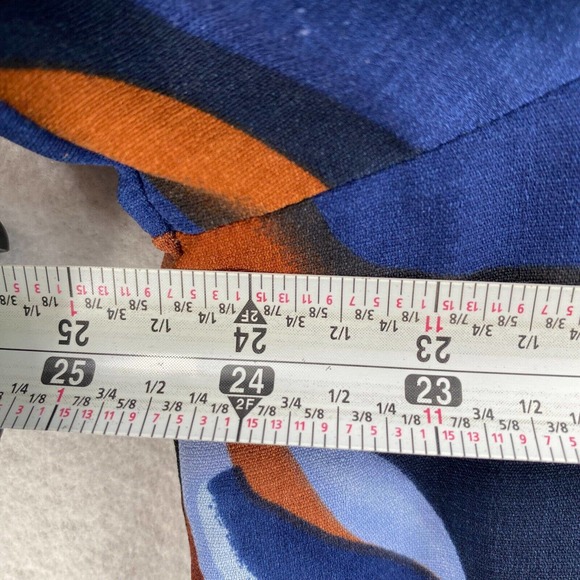 Nine West Blouse Womens XXL Button Up Geometric Career Flowy Top - Picture 15 of 16